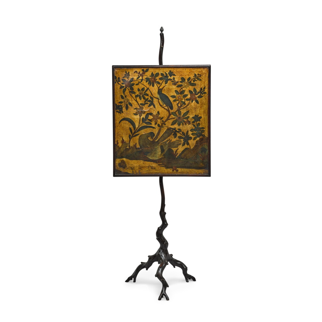 View full screen - View 1 of Lot 40. A George II mahogany polescreen, mid-18th century.