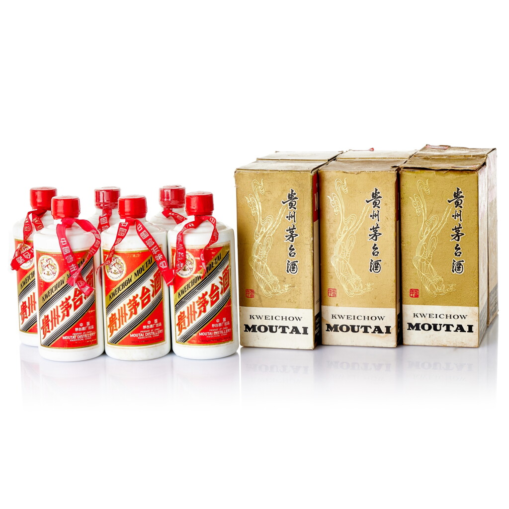 View full screen - View 1 of Lot 8450. 80年代 "飛天牌"貴州茅台酒 Kweichow Flying Fairy Moutai 1980s NV (6 BT27).