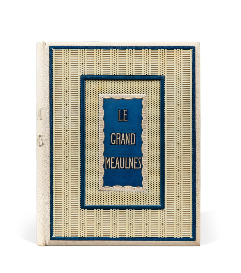View full screen - View 1 of Lot 97. Le Grand Meaulnes, 1930. Spectaculaire reliure de Creuzevault. Avec gouaches originales.
