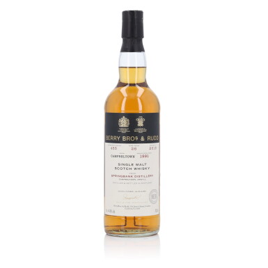 View full screen - View 1 of Lot 453. Springbank Berry Bros & Rudd 26 Year Old Cask #455 44.9 abv 1991 (1 Bottle 70cl).