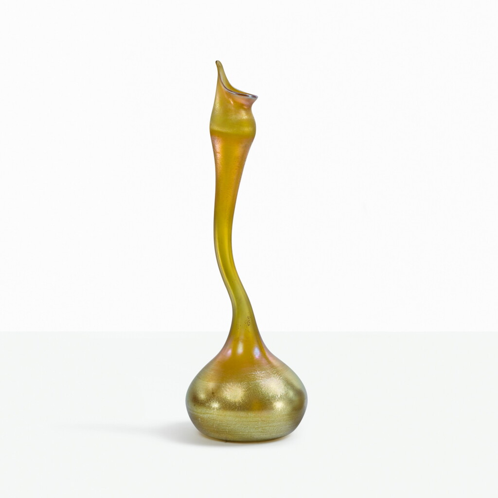 View full screen - View 1 of Lot 29. TIFFANY STUDIOS | "GOOSENECK" VASE.