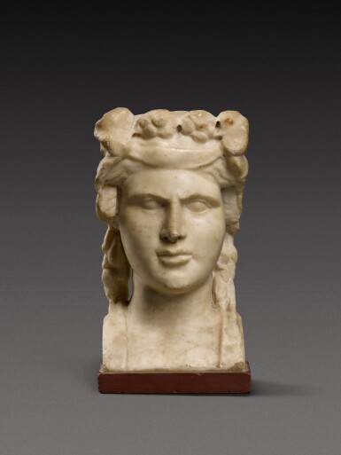 View full screen - View 1 of Lot 164. A Roman Marble Herm Bust of the Young Dionysos, circa 1st Century A.D..