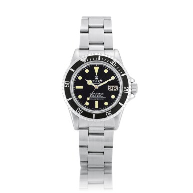 View full screen - View 1 of Lot 8234. Submariner, Reference 1680 | A stainless steel wristwatch with date and bracelet, Circa 1977 | 勞力士 Submariner 型號1680 | 精鋼鏈帶腕錶,備日期顯示,約1977年製.