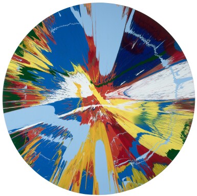 View full screen - View 1 of Lot 137. Beautiful Windmill of Hypnosis over Hippy Trippy Landscape painting.
