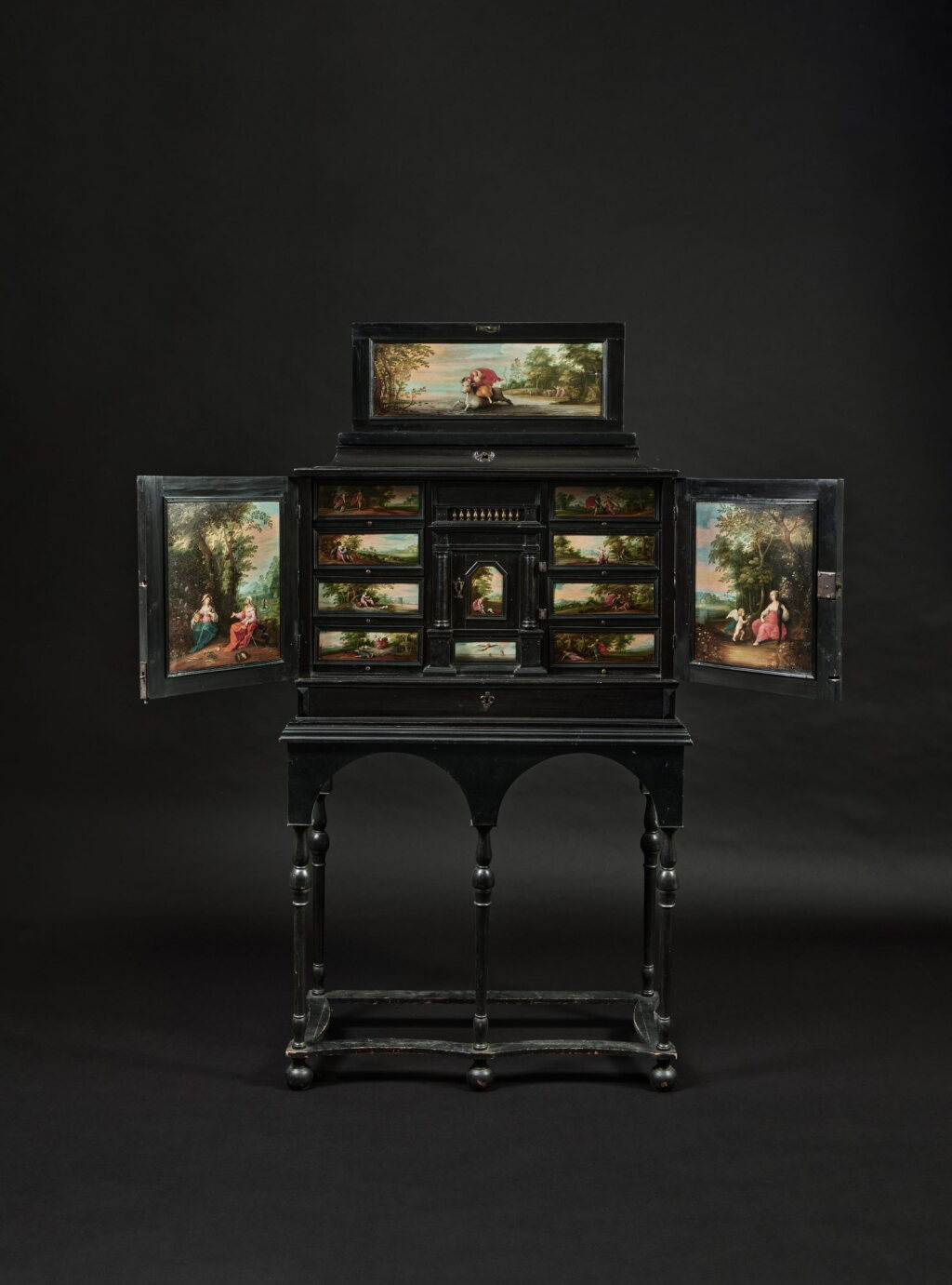 View full screen - View 1 of Lot 14. Flemish Cabinet with Scenes from Ovid's Metamorphoses.