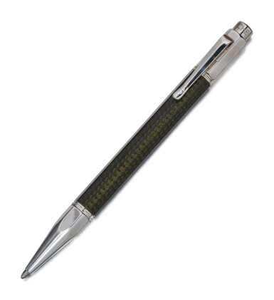 View full screen - View 1 of Lot 139. CARAN D'ACHE | A STAINLESS STEEL AND CARBON FIBER BALLPOINT PEN CIRCA 2000.
