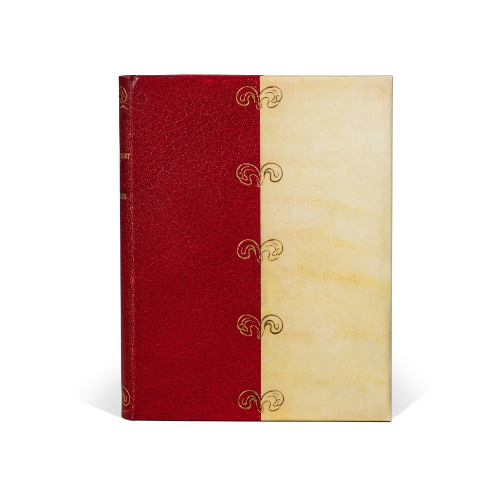 View full screen - View 1 of Lot 109. Chroniques. NRF, 1927. Édition originale. 1/129 exemplaires réimposés. Reliure de Madeleine Gras..