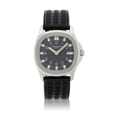 View full screen - View 1 of Lot 205. Reference 4960 Aquanaut, A stainless steel wristwatch with date, Circa 1990.