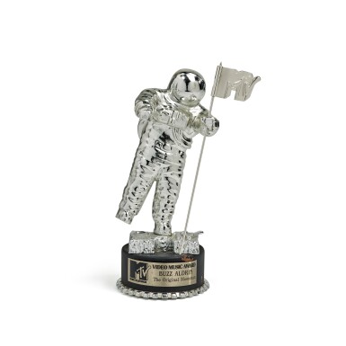 View full screen - View 1 of Lot 57. "THE ORIGINAL MOONMAN" The MTV Video Music Award Statuette Presented to Buzz Aldrin.