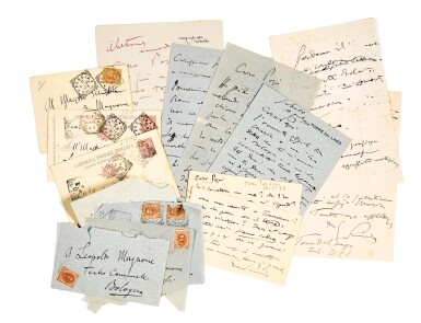 View full screen - View 1 of Lot 77. G. Puccini, 11 autograph letters to the conductor Mugnone about "La bohème" and "Tosca", 1895-1903.