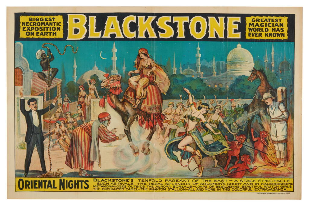 View full screen - View 1 of Lot 76. Blackstone, Harry (Henry Boughton) | A magic show that "rivals the regal splendor of Solomon's court".