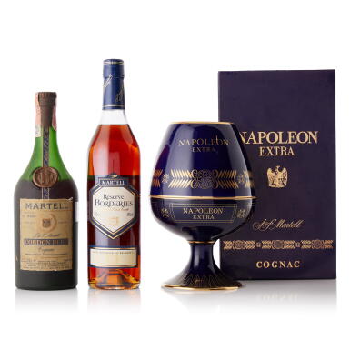 View full screen - View 1 of Lot 6585. Martell Cognac Mixed Lot 40.0 abv NV (3 BT70).