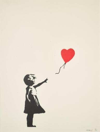 View full screen - View 1 of Lot 14. BANKSY | GIRL WITH BALLOON.