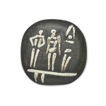 Trois personnages sur tremplin (A. R. 374)