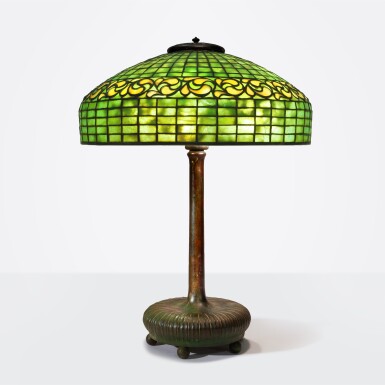 View full screen - View 1 of Lot 70. "Lemon Leaf" Table Lamp.