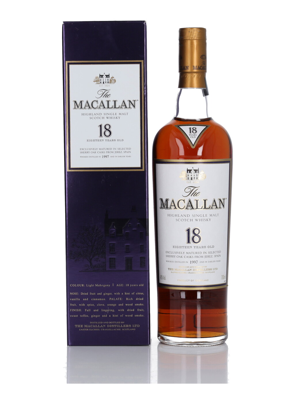 View full screen - View 1 of Lot 21. The Macallan 18 Year Old Sherry Oak 43.0 abv 1997 (1 Bottle 70cl).