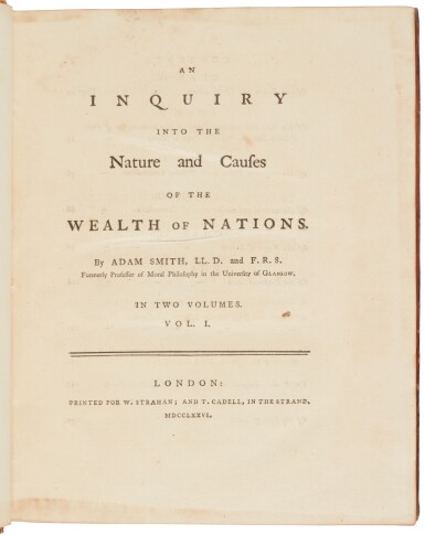 View full screen - View 1 of Lot 1002. Smith, Adam | "... led by an invisible hand ...".