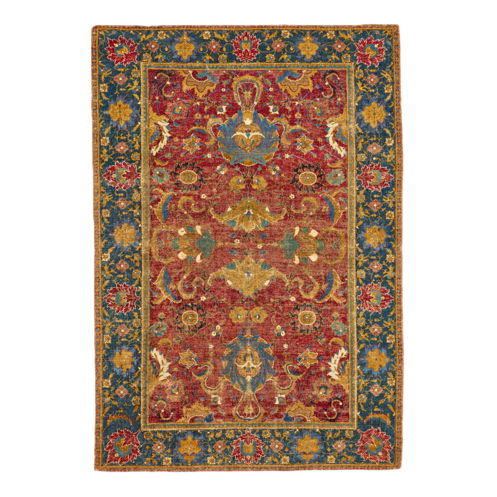 View full screen - View 1 of Lot 56. A Safavid Isfahan Rug, Central Persia, mid 17th century.
