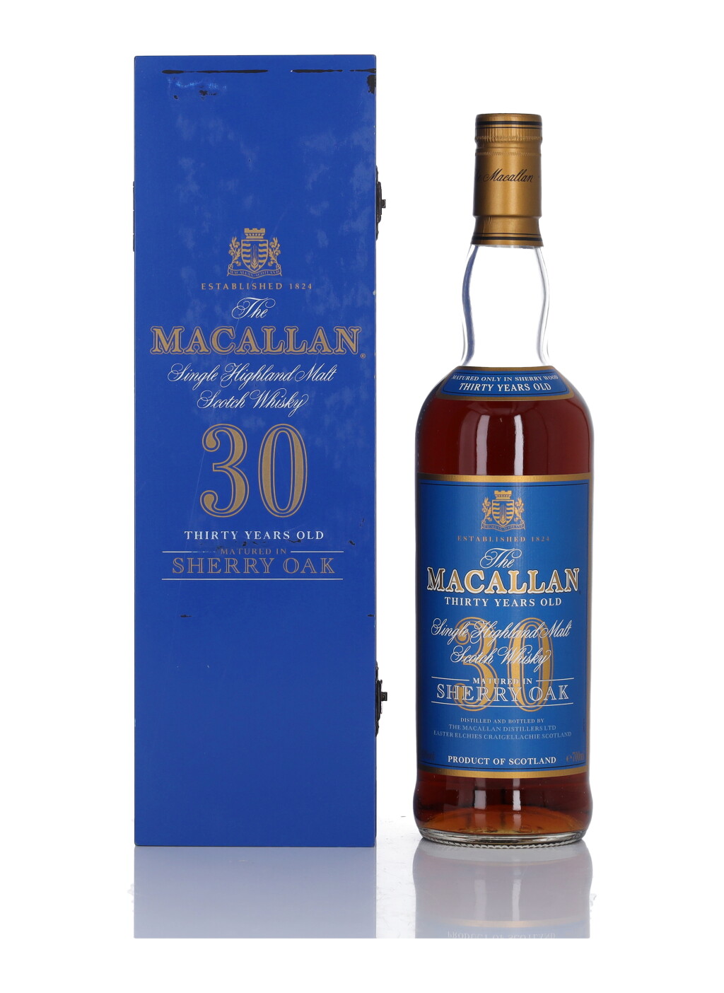 View full screen - View 1 of Lot 3. The Macallan 30 Year Old Sherry Oak Blue Box 43.0 abv NV (1 Bottle 70cl).
