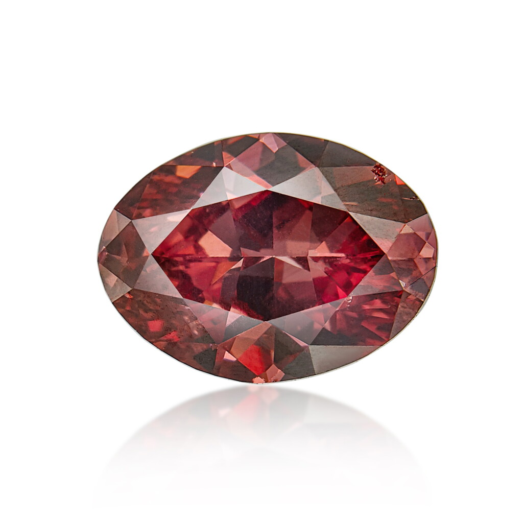 View full screen - View 1 of Lot 89. Rare Unmounted Fancy Red Diamond.