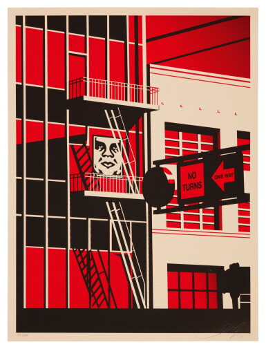 View full screen - View 1 of Lot 78. SF FIRE ESCAPE PRINT.