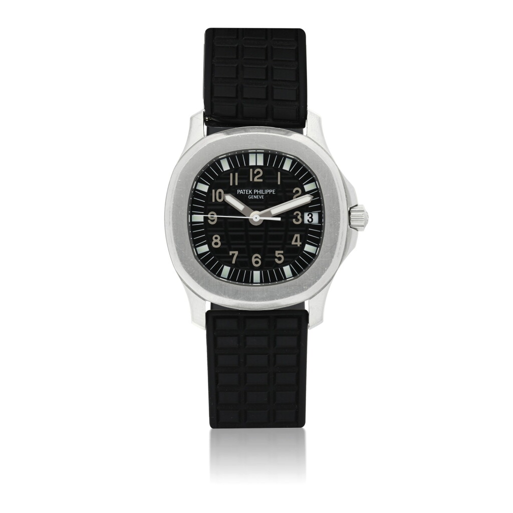 View full screen - View 1 of Lot 109. PATEK PHILIPPE | REF 5066A-001 AQUANAUT, A STAINLESS STEEL AUTOMATIC CENTER SECONDS WRISTWATCH WITH DATE CIRCA 2000.