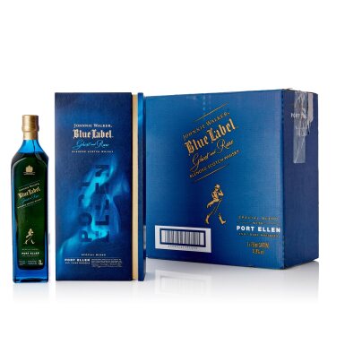 View full screen - View 1 of Lot 1160. Johnnie Walker Blue Label Ghost and Rare Port Ellen 43.8 abv NV (9 BT75).