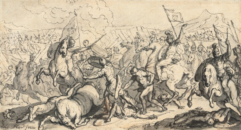 View full screen - View 1 of Lot 370. John I of Portugal's Victory over the Castilian at the Battle of Aljubarrota .