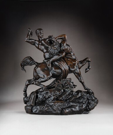 View full screen - View 1 of Lot 89. Thésée combattant le centaure Biénor (Theseus fighting the centaur Biénor).
