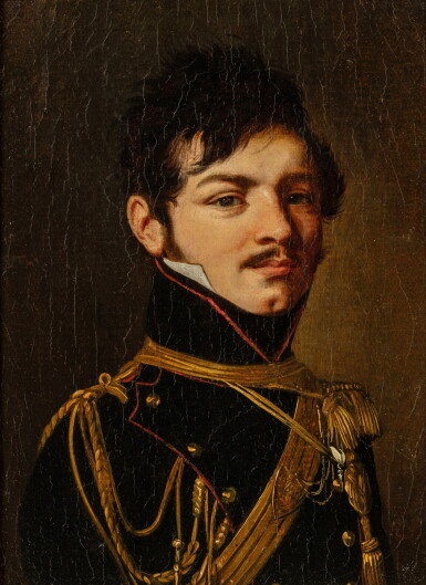 View full screen - View 1 of Lot 171. Portrait of Marie-Pierre-Louis-Athanase Chabert de Praille, also called Portrait of Louis de Praille, Artillery Officer.