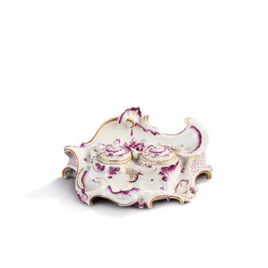 View full screen - View 1 of Lot 702. A Frankenthal porcelain inkstand, circa 1760.