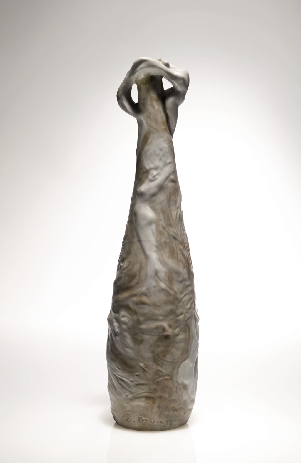 View full screen - View 1 of Lot 208. JOSEPH MOUGIN | FIGURAL VASE.