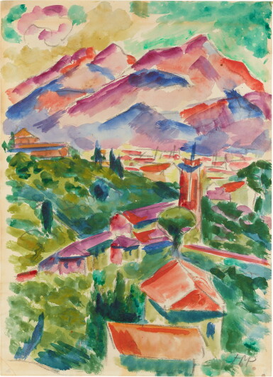 View full screen - View 1 of Lot 63. Italienische Landschaft (Toskana) (Italian Landscape (Tuscany)) .