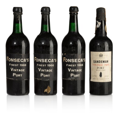 View full screen - View 1 of Lot 497. Sandeman 1963 and Fonseca 1966 (4 BT).