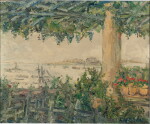 Terrasse devant la mer, la pergola