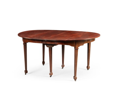 View full screen - View 1 of Lot 48. A Dutch Neoclassical mahogany extending dining table, late 18th century | Table de salle à manger en acajou, travail néerlandais d'époque néoclassique, fin du XVIIIe siècle.