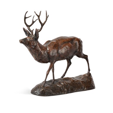 View full screen - View 1 of Lot 525. Standing Stag.