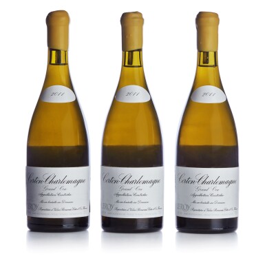 View full screen - View 1 of Lot 44. Corton Charlemagne 2011 Domaine Leroy (3 BT).