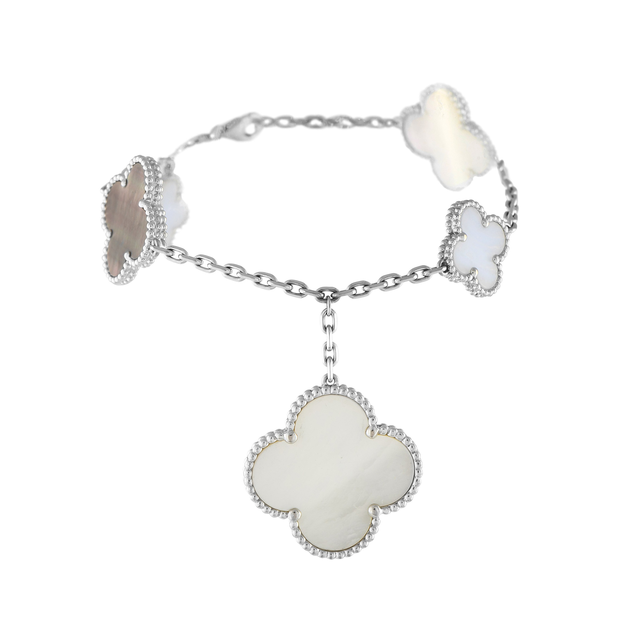 Van Cleef Arpels White Gold, Mother Of Pearl And Chalcedony