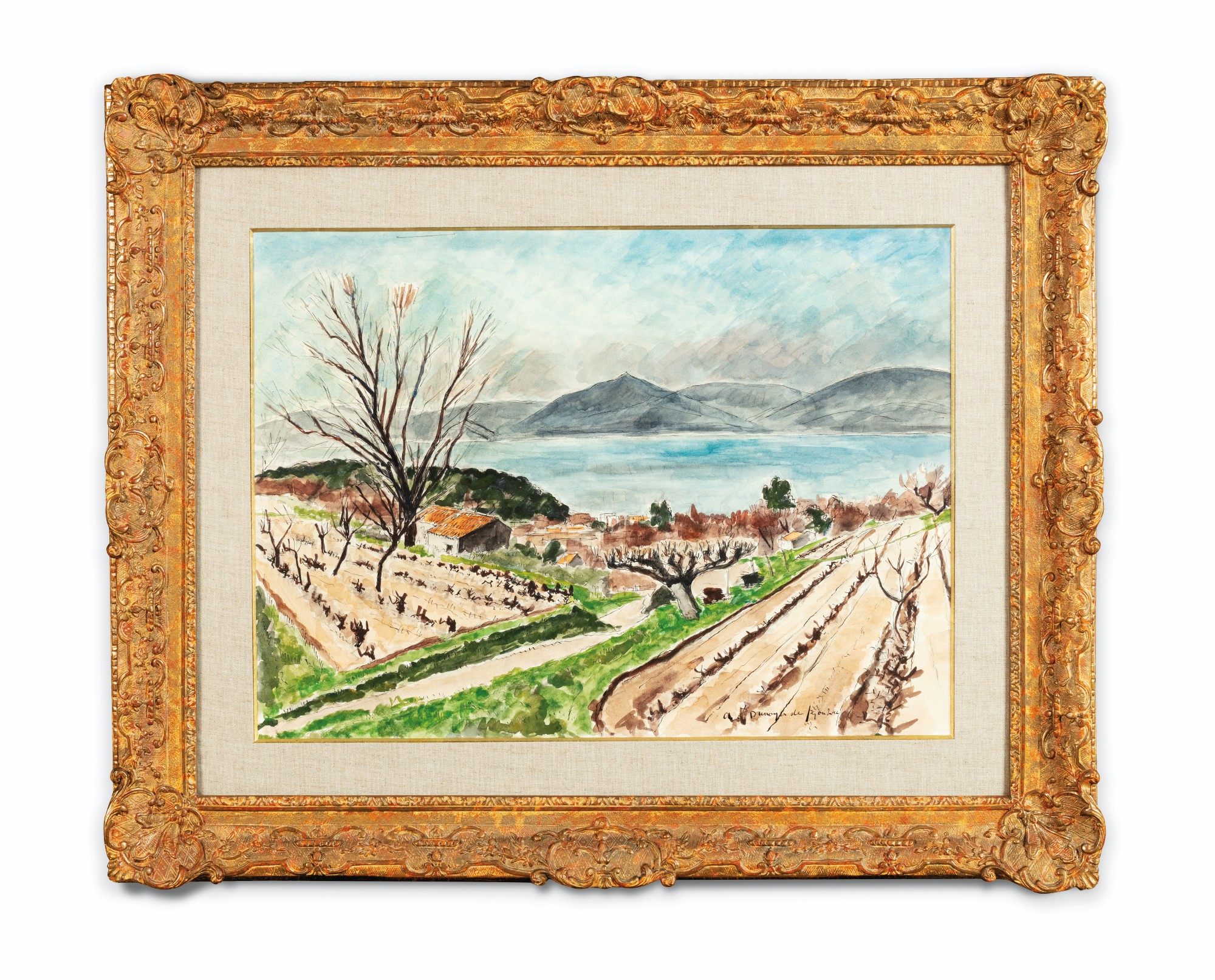 ANDRÉ DUNOYER DE SEGONZAC | LE GOLFE DE SAINT-TROPEZ, VU DE LA COLLINE ...