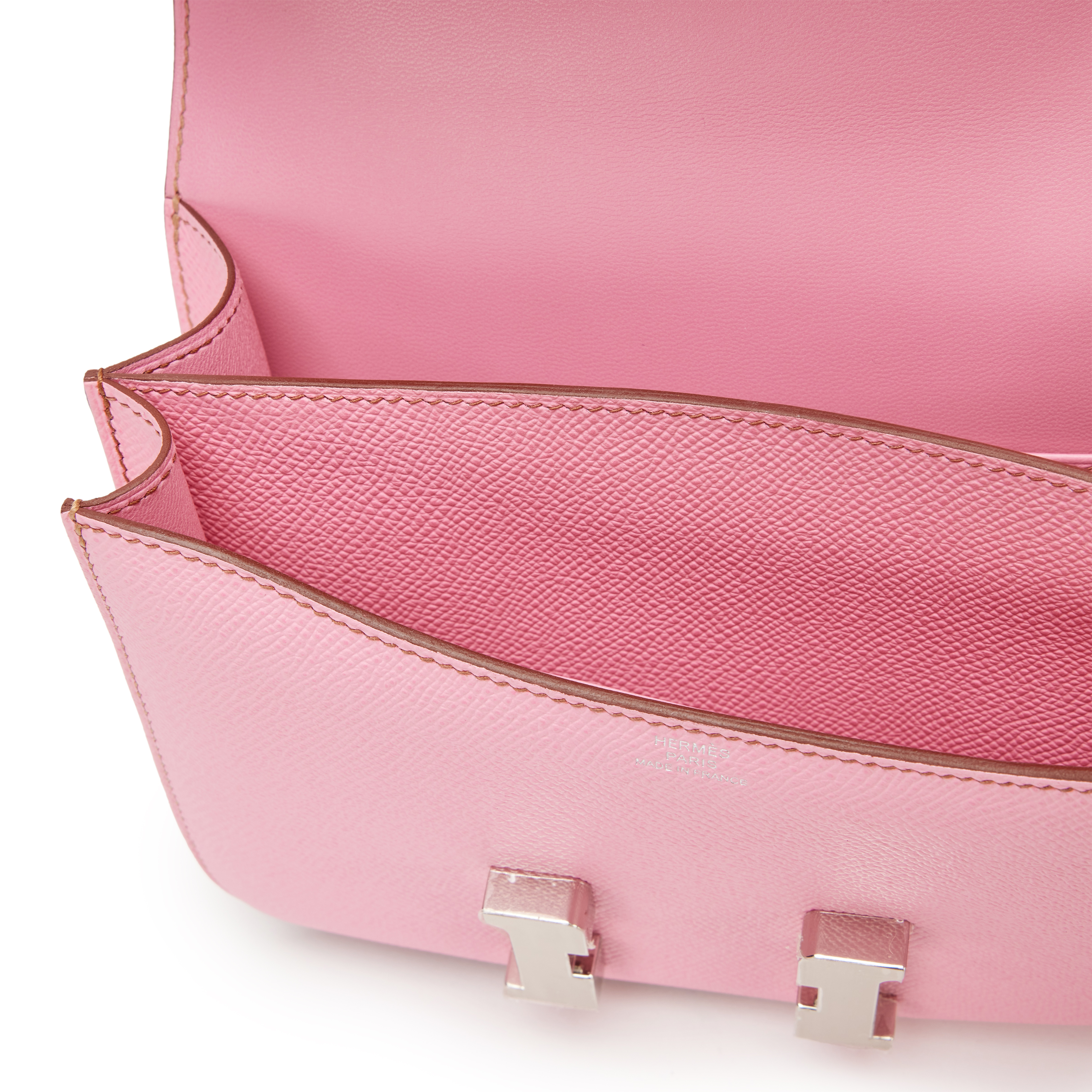 Hermès 5P Bubblegum Pink Epsom Mini Constance 18 Palladium