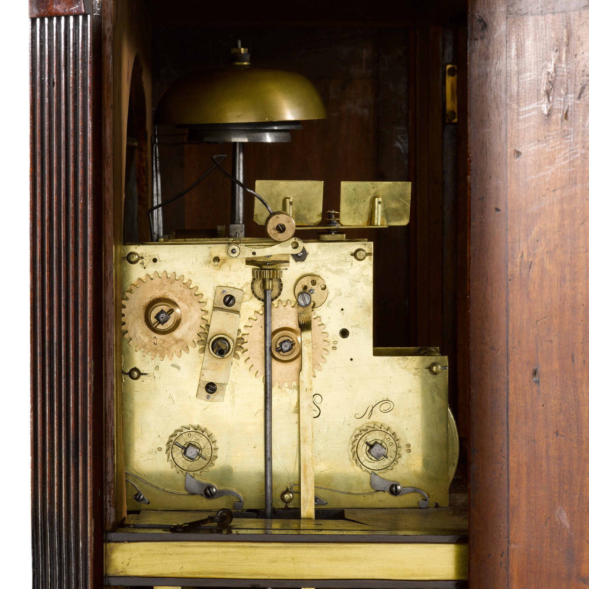 A brassmounted mahogany grandesonnerie striking musical organ clock