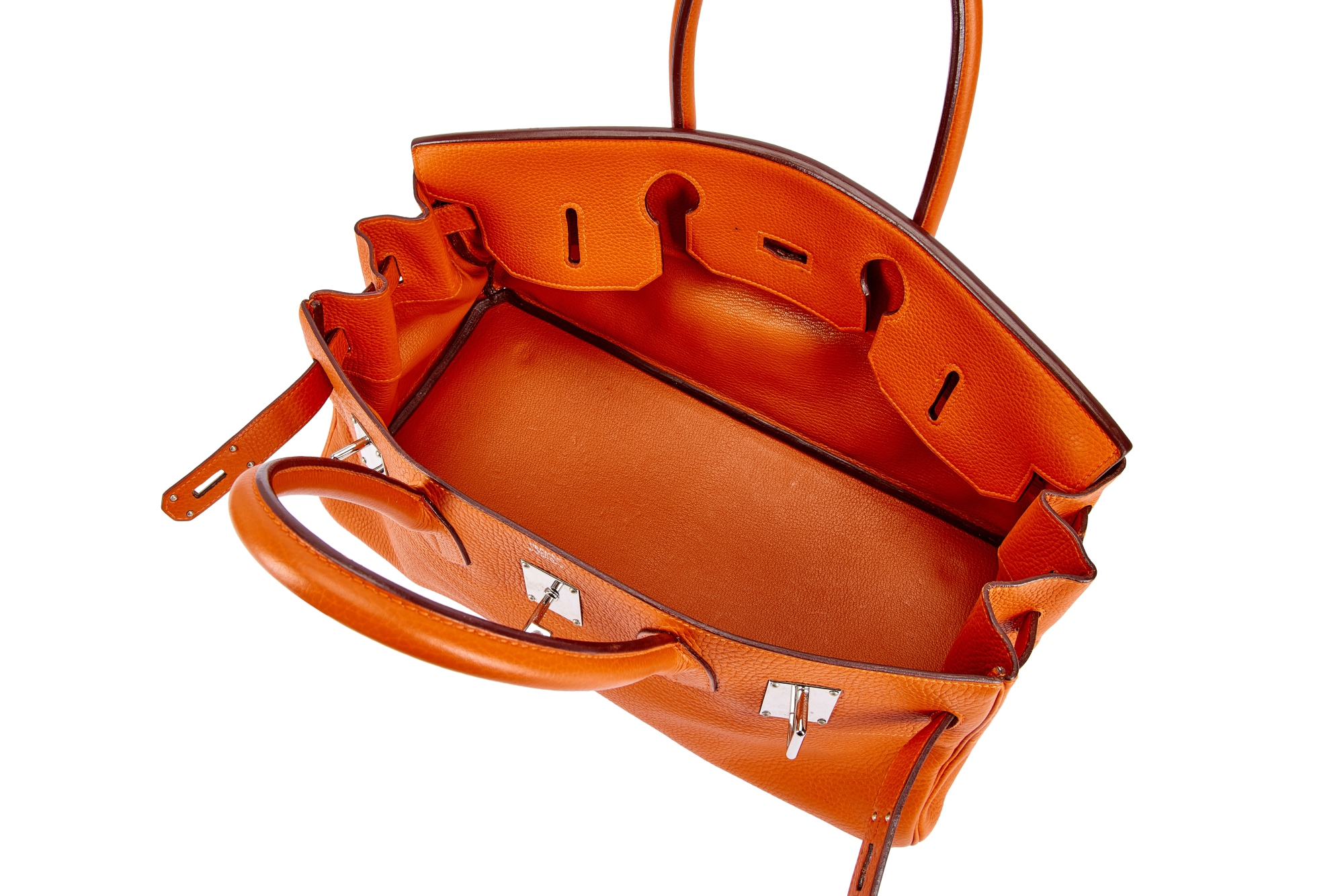 Hermès Orange H Togo JPG Shoulder Birkin 42 Palladium Hardware