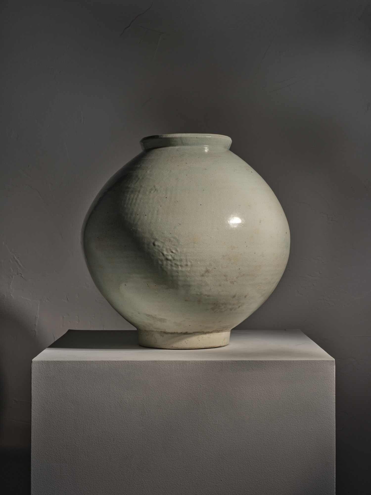 A whiteglazed moon jar, Joseon dynasty, late 17th / early 18th century
