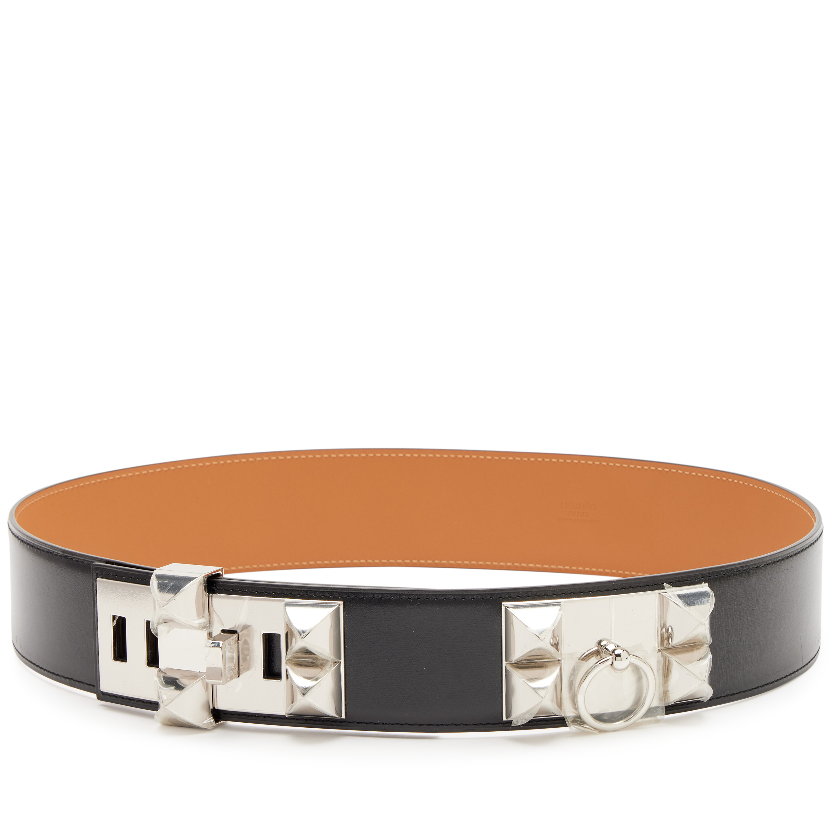 Hermès Collier de Chien (CDC) Belt Black Leather with Gold Hardware Hermes Box Collier De Chien CDC 50mm Belt 90 36 Black  main image 4