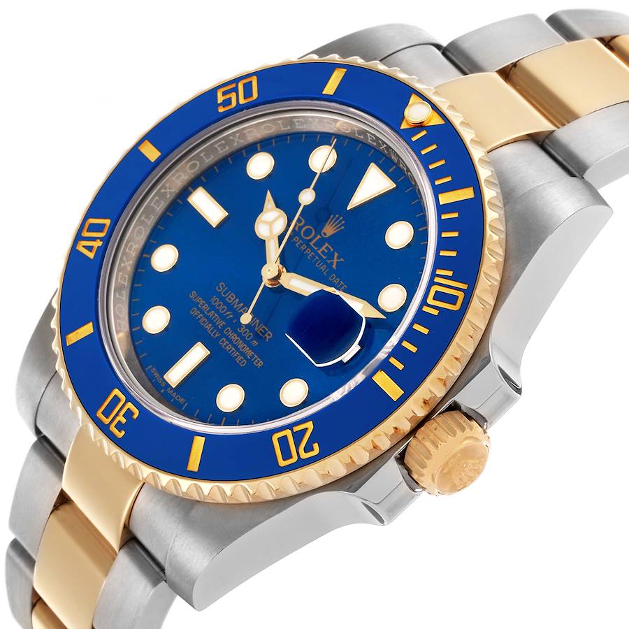 Rolex Submariner (Reference 116613). A yellow gold stainless steel automatic wristwatch with date. 2015 - Image 5