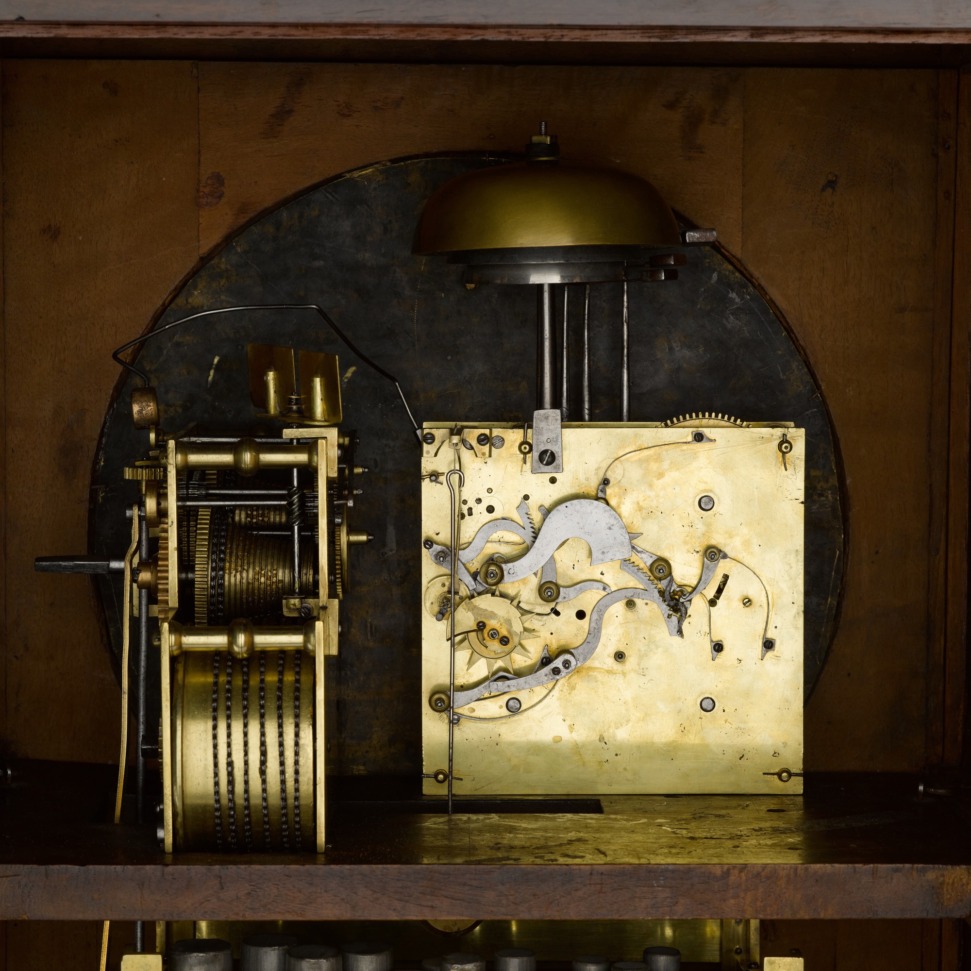 A brassmounted mahogany grandesonnerie striking musical organ clock