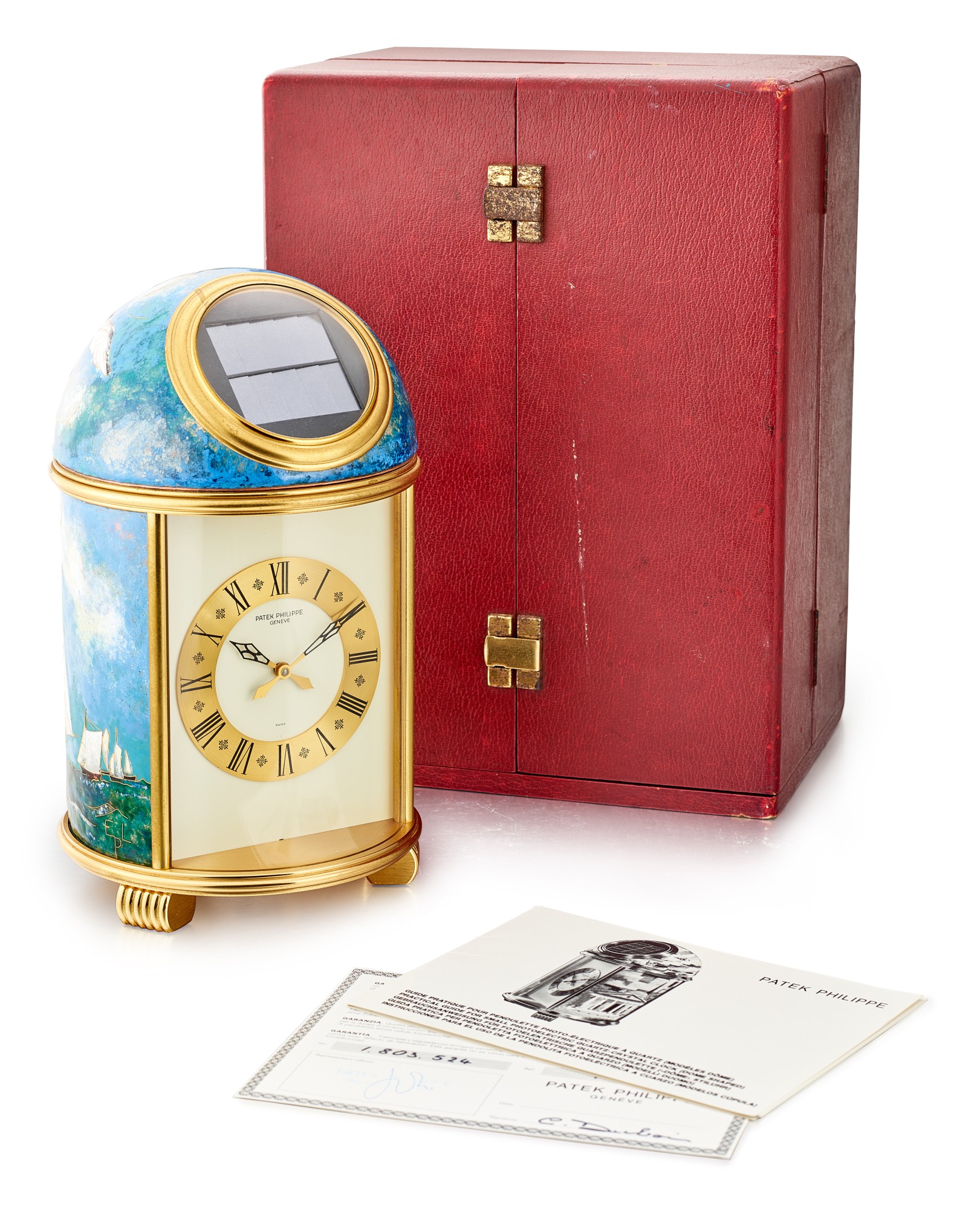 PATEK PHILIPPE REFERENCE 1177M, A UNIQUE GILT BRASS SOLAR POWERED