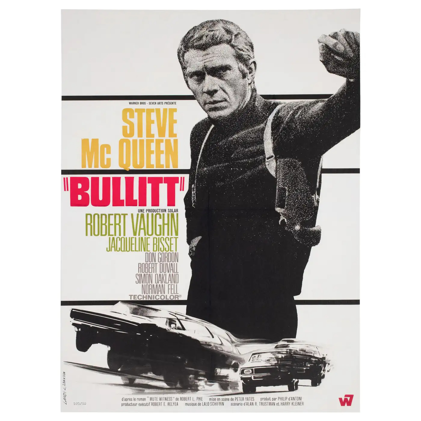 Michel Landi Vintage French Bullitt Movie Poster Available For