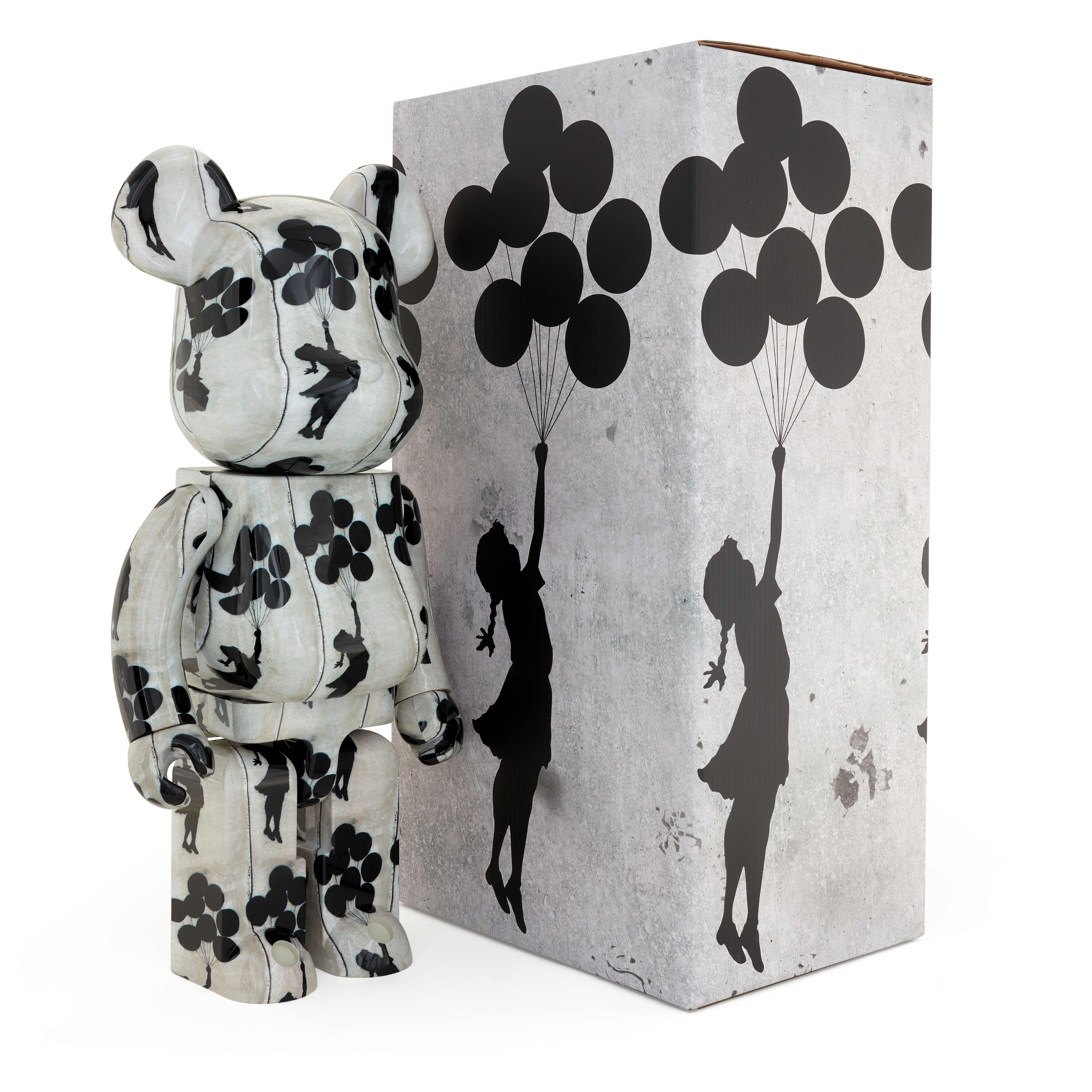 BE@RBRICK Flying Balloons Girl 1000％ Medicom Toy BEARBRICK Banksy Flying Balloons Girl 1000% Available